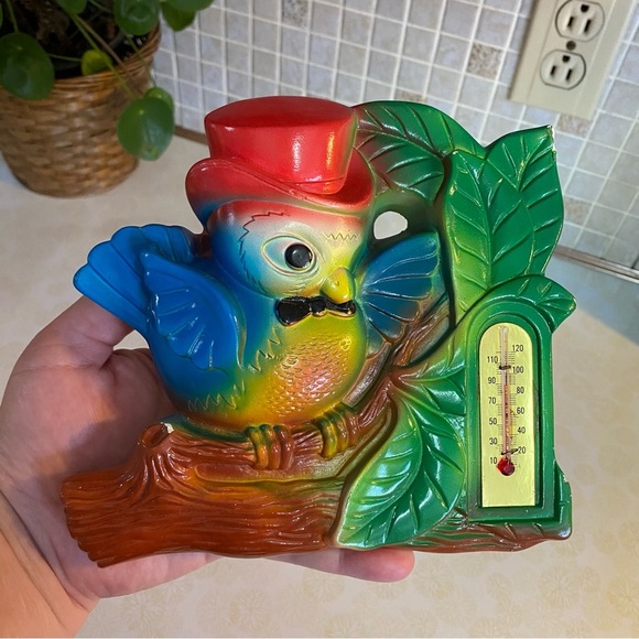 Vintage 1972 Miller Studio INC anthropomorphic Bluebird Chalkware wall plaque - Picture 5 of 10